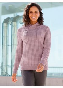 Casual Looks Damen Strickpullover "Langarm-Pullover", lila, Gr. 38, unifarben, 50% Baumwolle, 50% Polyacryl, Pullover