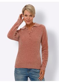 Classic Basics Damen Polokragenpullover "Polopullover", rot, Gr. 50, unifarben, 100% Polyester, Pullover