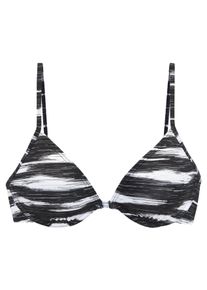Venice Beach Damen Bügel-Bikini-Top "Meliya", schwarz-weiß, Gr. 36, bedruckt, Recycling-Polyamid, Bikini-Oberteile, mit modernem Allover-Print