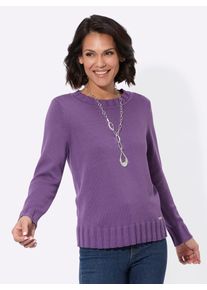 Casual Looks Damen Strickpullover "Pullover", lila, Gr. 40, unifarben, 50% Baumwolle, 50% Polyacryl, Pullover