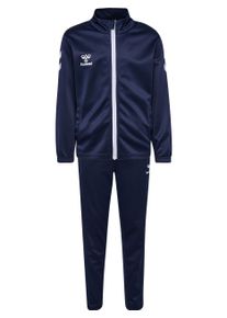 Hummel Kinder Trainingsanzug "HMLLOGO SUIT KIDS", blau, sportlich, Gr. 128, unifarben, Stoff, Obermaterial: 100% Polyester, Sportanzüge, für Kinder
