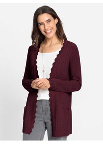 Inspirationen Damen Strickjacke, rot, Gr. 36, unifarben, 45% Viskose, 37% Wolle, 15% Polyamid, 3% Kaschmir, Strickjacken