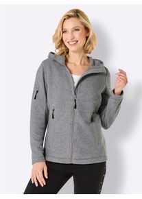 Catamaran Damen Fleecejacke, grau, Gr. 36, unifarben, 100% Polyester, Jacken