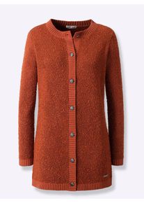 Casual Looks Damen Strickjacke, rot, Gr. 38, unifarben, meliert, 83% Polyacryl, 17% Polyester, Strickjacken