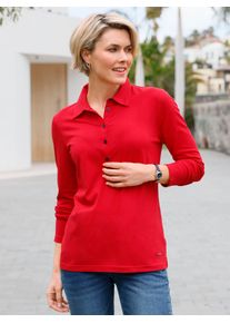 Casual Looks Damen Langarmshirt "Shirt", rot, Gr. 38, unifarben, 95% Baumwolle, 5% Elasthan, Shirts