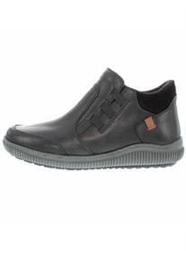 Casual Looks Damen Stiefelette, Gr. 38, schwarz, Veloursleder, Glattleder, modisch, Schuhe