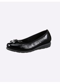 Casual Looks Damen Ballerina, Gr. 39, schwarz, Lackleder, Basic, Schuhe