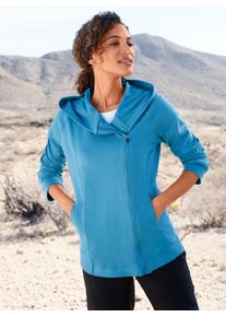 Catamaran Damen Shirtjacke "Sweatjacke", blau, Gr. 36, unifarben, 60% Baumwolle, 40% Polyester, Shirts
