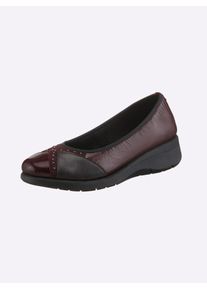 Casual Looks Damen Ballerina, Gr. 41, rot, Lackleder, Glattleder, sportlich, Schuhe