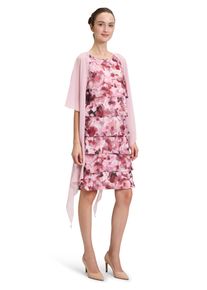 Vera Mont Damen Multifunktionstuch "Vera Mont Chiffonstola mit Volant", rosa, festlich, Gr. M, Chiffon, Polyester, Modetücher, Nahtführung