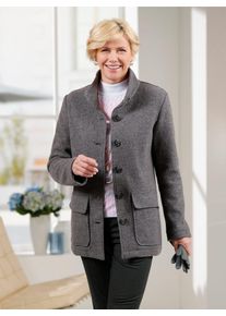 CLASSIC Damen Langjacke, grau, Gr. 40, meliert, 60% Viskose, 40% Wolle, Jacken