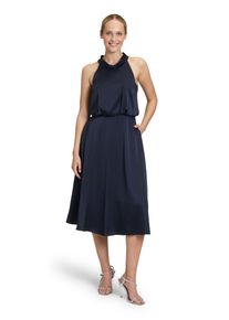 Vera Mont Damen Cocktailkleid "Vera Mont Cocktailkleid mit Stehkragen", blau, festlich, Gr. 40, Satin, Obermaterial: 98% Polyester, 2% Elasthan.