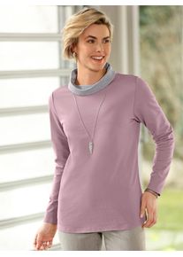 Classic Basics Damen Rollkragenshirt "Rollkragen-Shirt", lila, Gr. 42, unifarben, 50% Baumwolle, 50% Polyester, Shirts