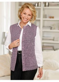 Classic Basics Damen Strickweste, lila, Gr. 38, meliert, 75% Polyacryl, 20% Polyester, 5% Polyamid, Westen
