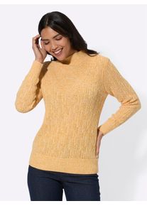 Classic Basics Damen Strickpullover "Langarm-Pullover", gelb, Gr. 40, meliert, 100% Polyacryl, Pullover