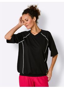 Catamaran Damen Trainingsshirt "Sportshirt", schwarz, Gr. 36, unifarben, meliert, 95% Polyester, 5% Elasthan, Shirts