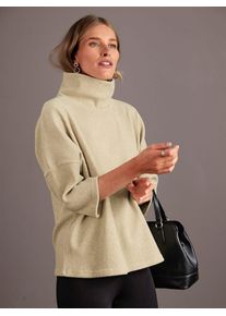 Inspirationen Damen 3/4-Arm-Shirt "Shirt", beige, Gr. 38, unifarben, 95% Polyester, 5% Elasthan, Shirts