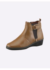 Casual Looks Damen Stiefelette, Gr. 39, braun, Glattleder, modisch, Schuhe