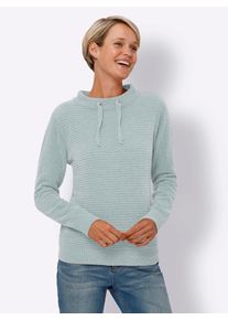Classic Basics Damen Strickpullover "Langarm-Pullover", grün, Gr. 46, unifarben, 100% Polyester, Pullover
