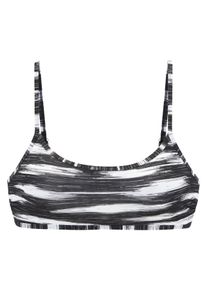 Venice Beach Damen Bustier-Bikini-Top "Meliya", schwarz-weiß, Gr. 38, bedruckt, Recycling-Polyamid, Bikini-Oberteile, mit modernem Allover-Print