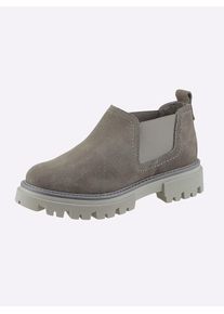 Heine Damen Stiefelette, Gr. 41, grau, Leder, Rindsleder, Veloursleder, modisch, Schuhe