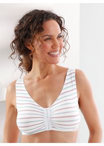 wäschepur WÄSCHEPUR Damen Bustier, Gr. 36weiß, mauve, mint, gestreift, 95% Baumwolle, 5% Elasthan, BHs