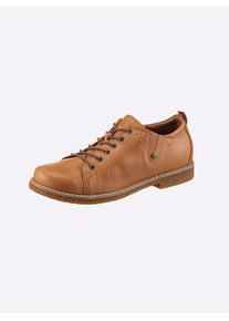 Andrea Conti Damen Schnürschuh, Gr. 37, braun, Leder, Glattleder, Rindsleder, modisch, Schuhe