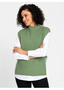 Inspirationen Damen Pullunder "Pullunder", grün, Gr. 36, unifarben, 50% Viskose, 28% Polyester, 22% Polyamid, Pullover