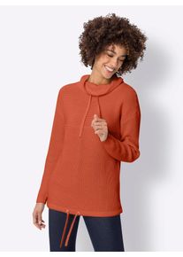 Classic Basics Damen Strickpullover "Rollkragen-Pullover", orange, Gr. 50, unifarben, 50% Baumwolle, 50% Polyacryl, Pullover