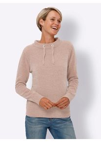 Classic Basics Damen Strickpullover "Langarm-Pullover", beige, Gr. 40, unifarben, 100% Polyester, Pullover
