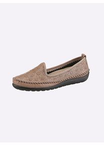 Gemini Damen Ballerina, Gr. 39, braun, Glattleder, sportlich, Schuhe