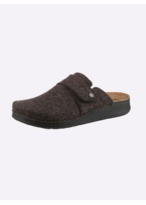 MUBB Herren Pantoffel, Gr. 40, braun, Filz, Basic, Schuhe