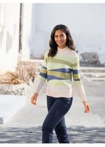 Casual Looks Damen Strickpullover "Pullover", beige, Gr. 38, gemustert, mehrfarbig, 50% Baumwolle, 50% Polyacryl, Pullover