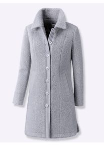 Casual Looks Damen Kurzmantel, grau, Gr. 40, unifarben, unifarben mit Farbeinsatz, unifarben mit Farbeinsätzen, 100% Polyester, Mäntel