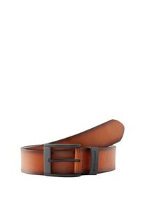 Tom Tailor Damen Ledergürtel "TTTHOMAS", braun, Gr. 80, Rindsleder, Gürtel, 4 cm breiter Herrengürtel, Casual und Jeans Look, bis Gr. 120