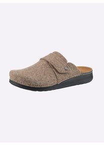 MUBB Herren Pantoffel, Gr. 40, beige, Filz, Basic, Schuhe