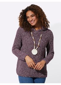 Casual Looks Damen Kapuzenpullover "Kapuzen-Pullover", rot, Gr. 36, meliert, 100% Baumwolle, Pullover