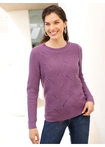 Classic Basics Damen Strickpullover "Langarm-Pullover", lila, Gr. 44, unifarben, 100% Polyacryl, Pullover