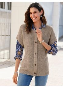 Inspirationen Damen Pullunder "Pullunder", beige, Gr. 40, unifarben, 65% Polyacryl, 35% Polyamid, Pullover