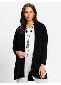 Lady Damen Longstrickjacke, schwarz, Gr. 40, unifarben, 50% Viskose, 20% Polyester, 20% Polyamid, 10% metallisierte Fasern, Strickjacken