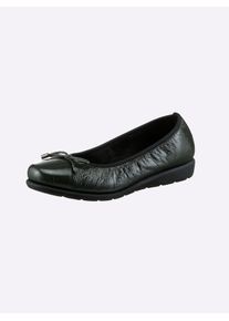 Casual Looks Damen Ballerina, Gr. 38, grün, Lackleder, Basic, Schuhe