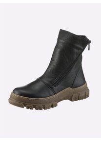 Andrea Conti Damen Stiefelette, Gr. 41, schwarz, Leder, Rindsleder, Glattleder, modisch, Schuhe