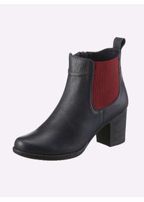 Heine Damen Stiefelette, Gr. 39, bunt, Leder, Rindsleder, Glattleder, Synthetik, modisch, Schuhe