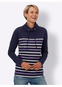 Classic Basics Damen Rollkragenshirt "Rollkragen-Shirt", bunt, Gr. 44, gemustert, mehrfarbig, gestreift, 100% Baumwolle, Shirts