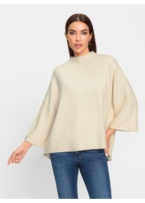 Heine Damen 3/4 Arm-Pullover "Pullover", beige, Gr. 48, unifarben, 50% Viskose, 28% Polyester, 22% Polyamid, Pullover