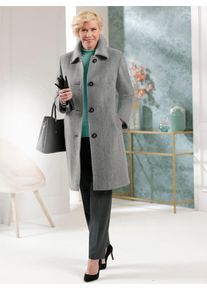CLASSIC Damen Kurzmantel, grau, Gr. 24, gemustert, 60% Wolle, 30% Polyester, 10% Polyamid, Mäntel