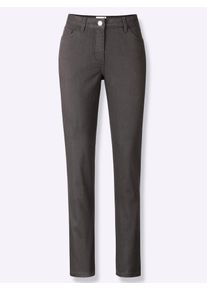 Casual Looks Damen Stretch-Jeans, grau, Gr. 38, unifarben, 96% Baumwolle, 4% Elasthan, Jeans