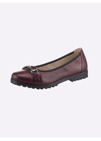 Caprice Damen Slipper, Gr. 40, rot, Glattleder, Lackleder, sportlich, Schuhe