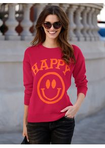 Classic Basics Damen Strickpullover "Langarm-Pullover", pink, Gr. 54, gemustert, 100% Baumwolle, Pullover