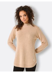 Damen Longpullover "Merino-Kaschmir-Pullover", gelb, Gr. 38, CREATION L PREMIUM, meliert, unifarben, 80% Schurwolle, 20% Kaschmir, Pullover